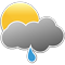 Bewölkt mit leichtem Regen