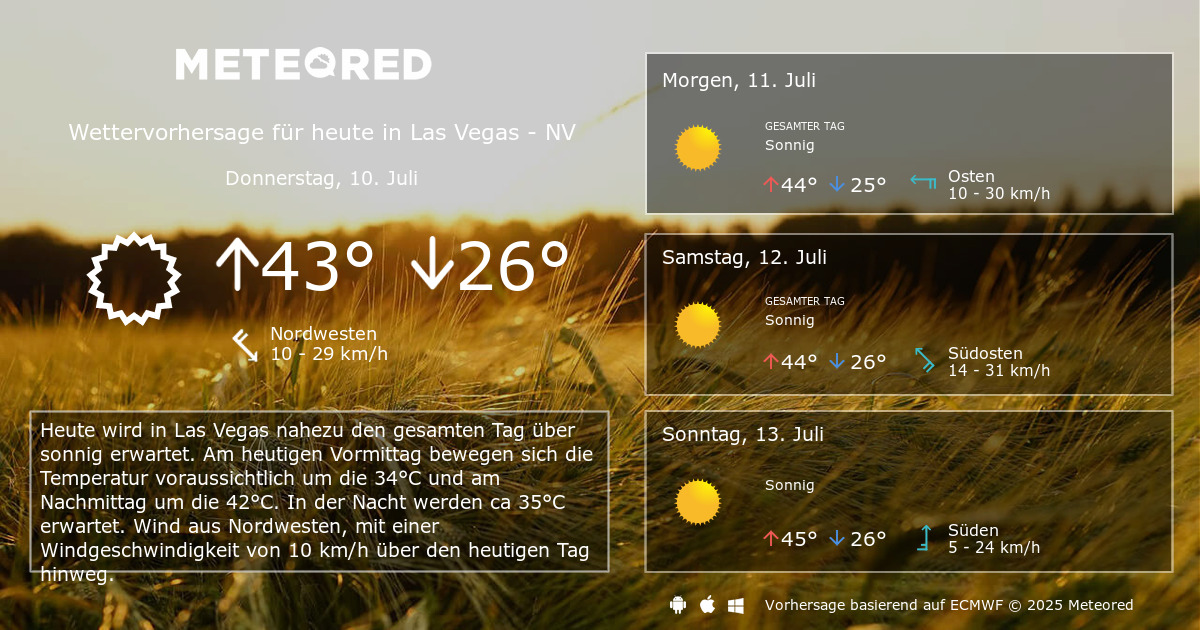 Das wetter f r las vegas nv 14 tage wettervorhersage daswetter at