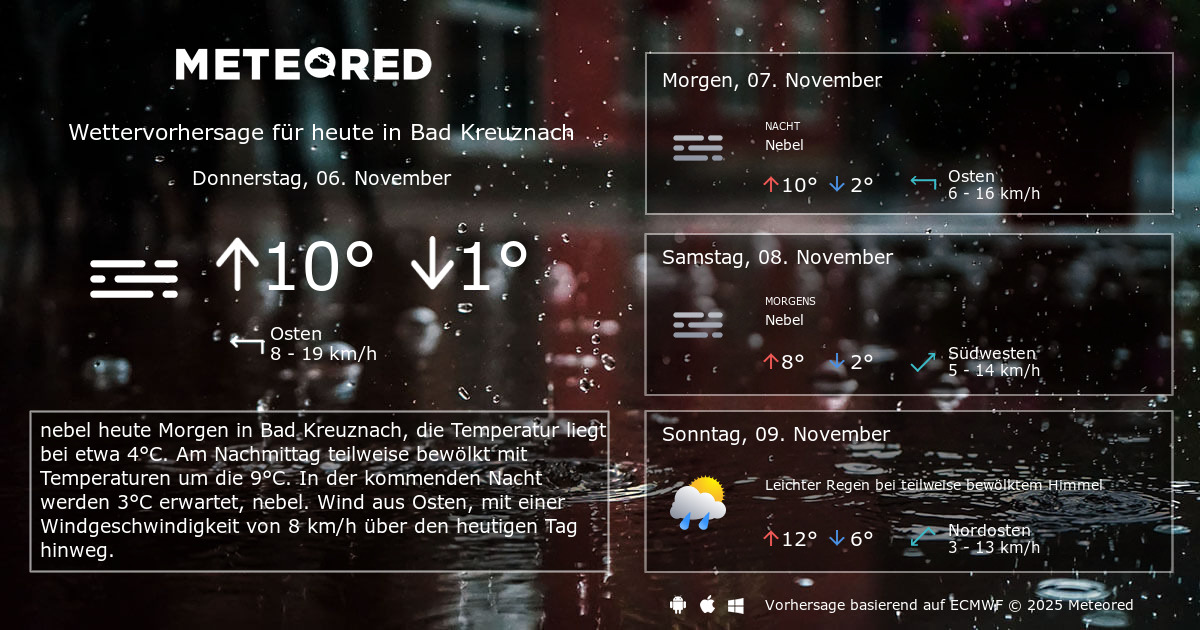 Das Wetter für Bad Kreuznach. 14Tage Wettervorhersage daswetter.at Meteored Das Wetter für Bad Kreuznach. 14Tage Wettervorhersage daswetter.at Meteored