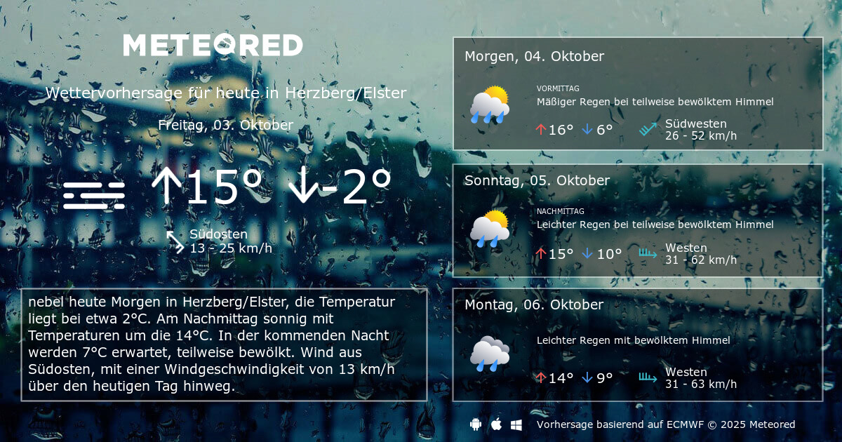 Das Wetter für Herzberg/Elster. 14Tage Wettervorhersage daswetter.at Meteored Das Wetter für Herzberg/Elster. 14Tage Wettervorhersage daswetter.at Meteored